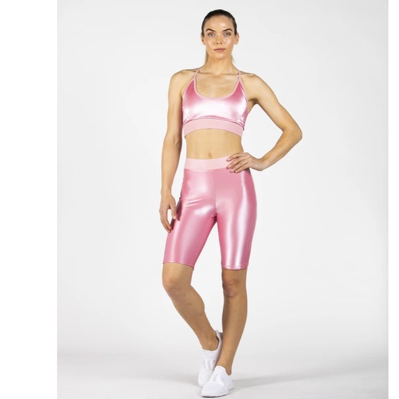 Heroine Sport Other - Heroin Baby Pink Shiny 2 Piece Workout Set Size S